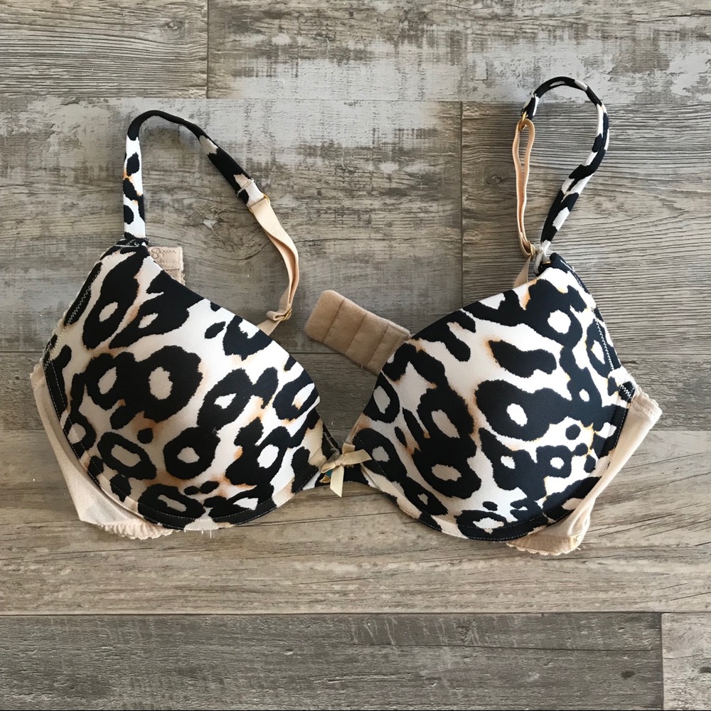Leopard Print Push Up Bra